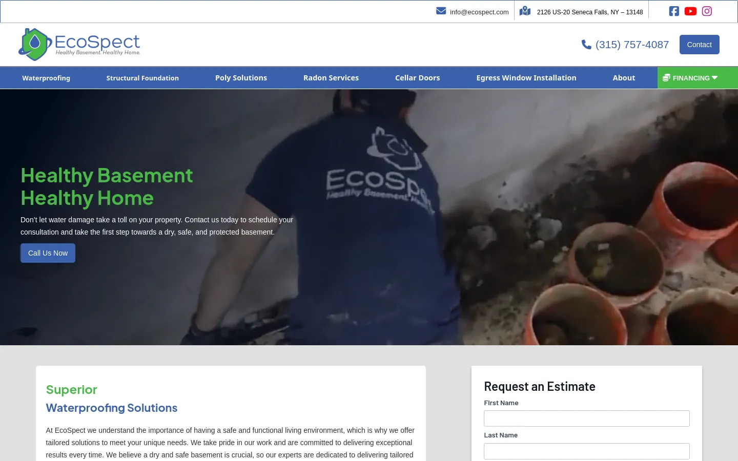 EcoSpect website screenshot