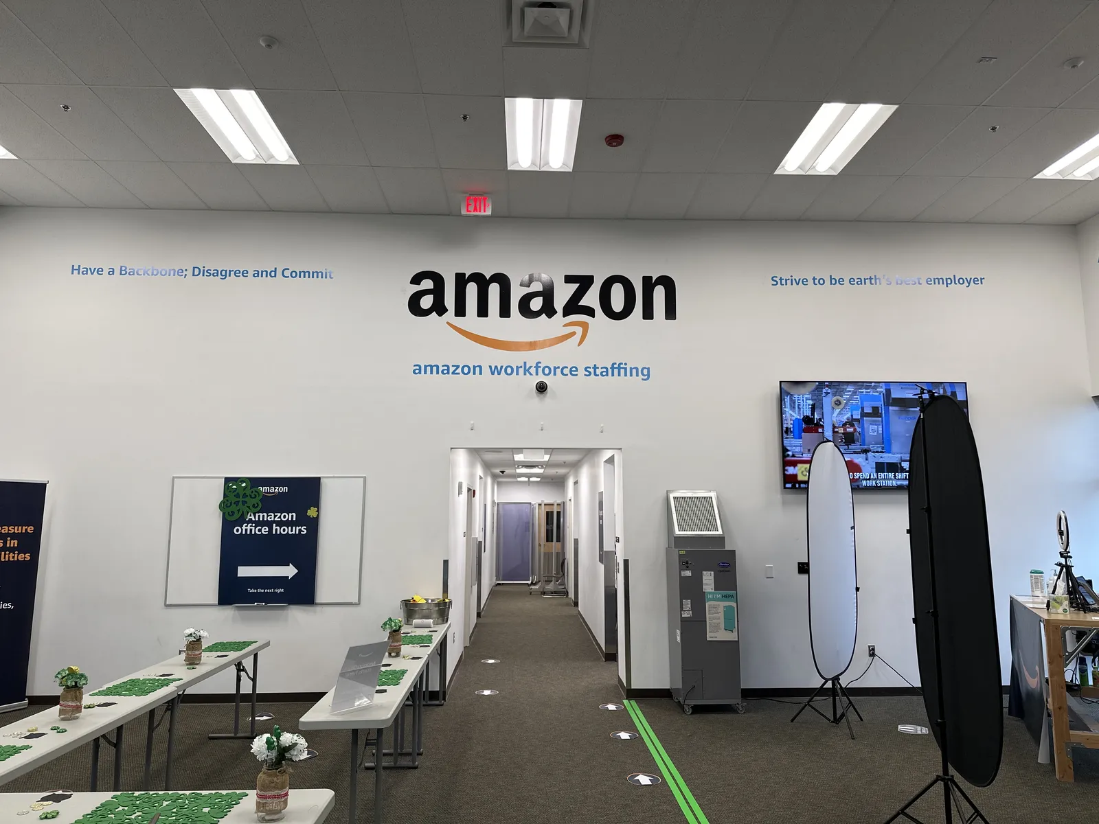 Amazon Workforce Staffing -- large interior wall graphics