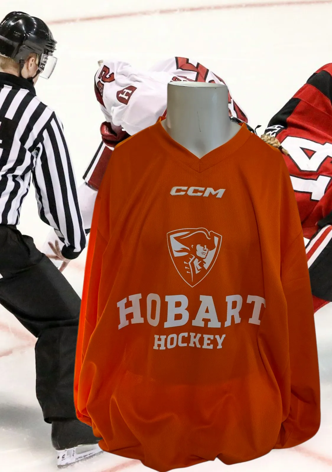 Hobart Hockey CCM jersey -- screen print logo