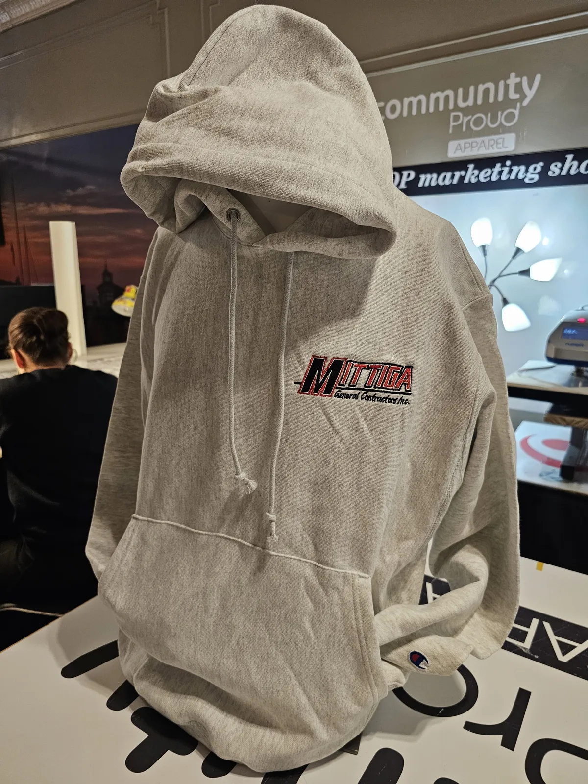 Mittiga General Contractors Champion hoodie
