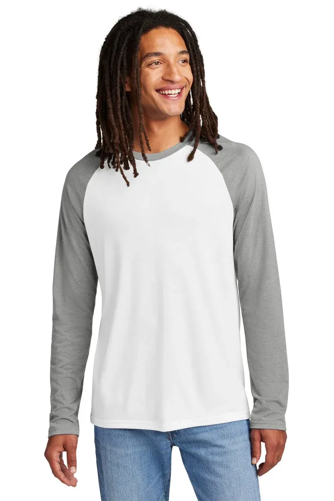Allmade® Unisex Tri-Blend Long Sleeve Colorblock Raglan AL6009 - additional view 4