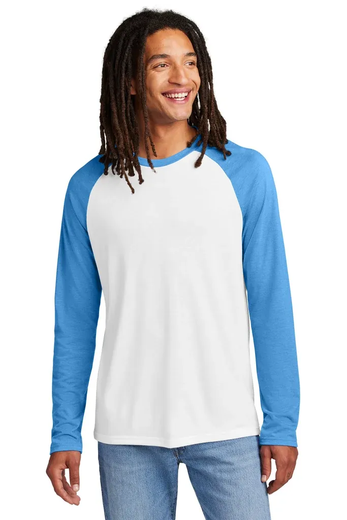 Allmade® Unisex Tri-Blend Long Sleeve Colorblock Raglan AL6009 - additional view 2
