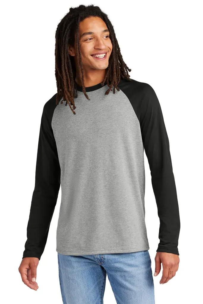 Allmade® Unisex Tri-Blend Long Sleeve Colorblock Raglan AL6009 - additional view 3