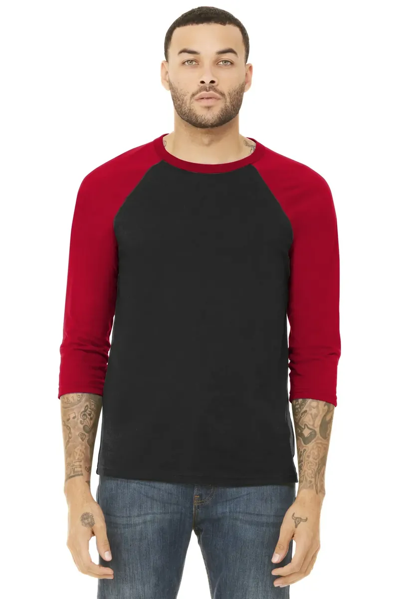 BELLA+CANVAS ® Unisex 3/4-Sleeve Baseball Tee. BC3200 - additional view 24