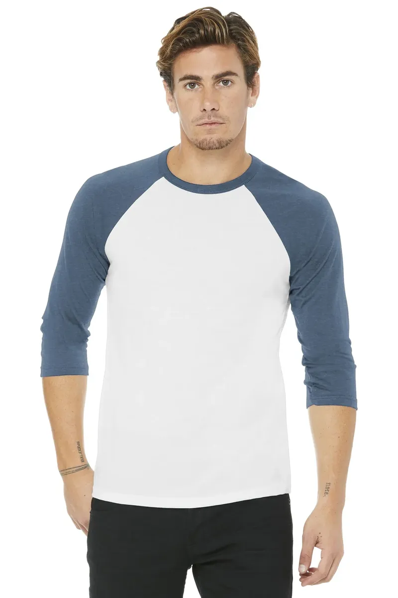 BELLA+CANVAS ® Unisex 3/4-Sleeve Baseball Tee. BC3200 - additional view 21