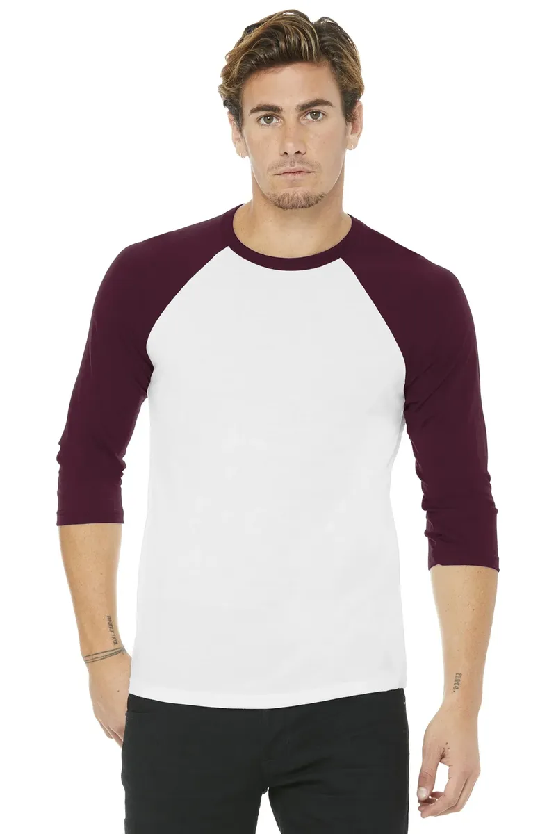 BELLA+CANVAS ® Unisex 3/4-Sleeve Baseball Tee. BC3200 - additional view 13