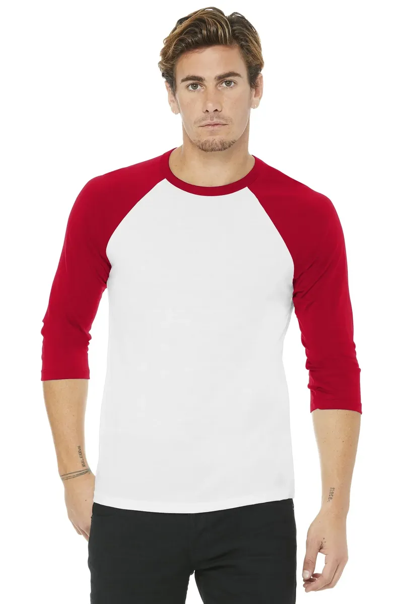 BELLA+CANVAS ® Unisex 3/4-Sleeve Baseball Tee. BC3200 - additional view 19