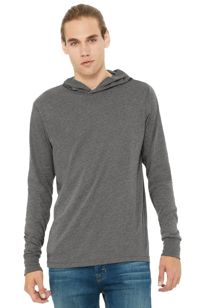 BELLA+CANVAS ® Unisex Jersey Long Sleeve Hoodie. BC3512 - additional view 5