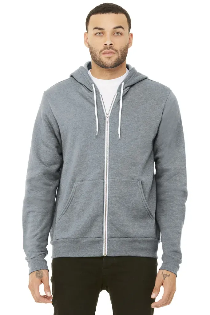 BELLA+CANVAS ® Unisex Sponge Fleece Full-Zip Hoodie. BC3739 - additional view 2