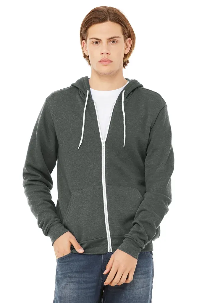 BELLA+CANVAS ® Unisex Sponge Fleece Full-Zip Hoodie. BC3739 - additional view 1