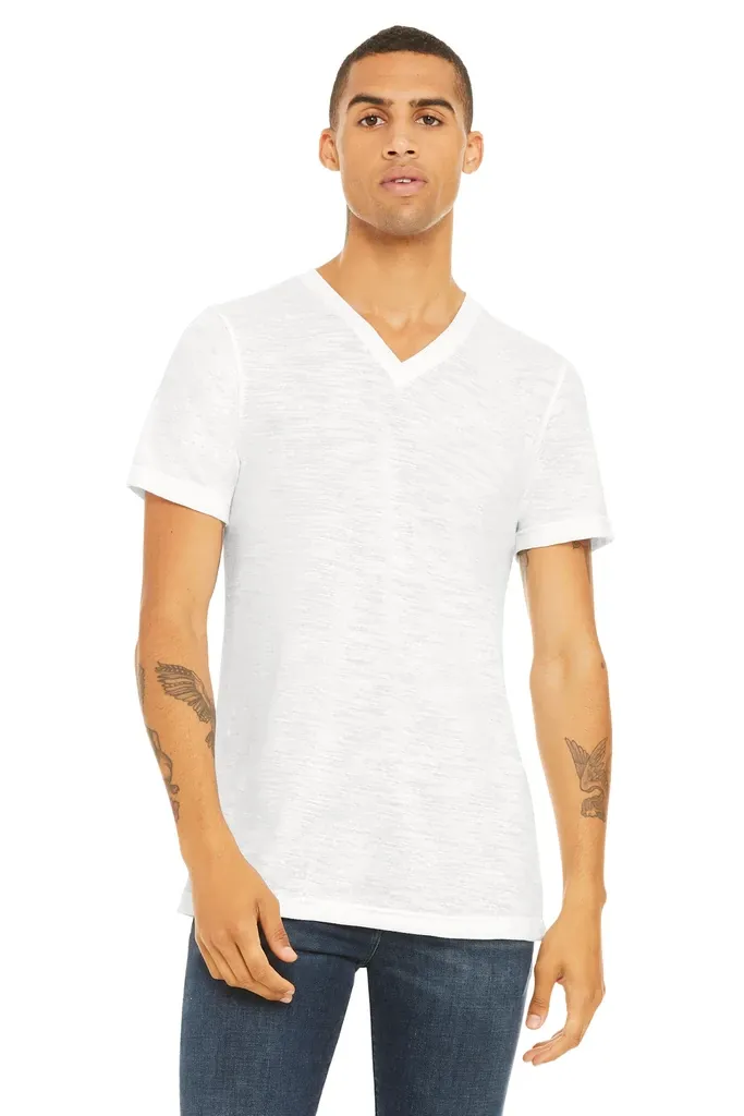 BELLA+CANVAS® Unisex Textured Jersey V-Neck Tee BC3655 - additional view 1