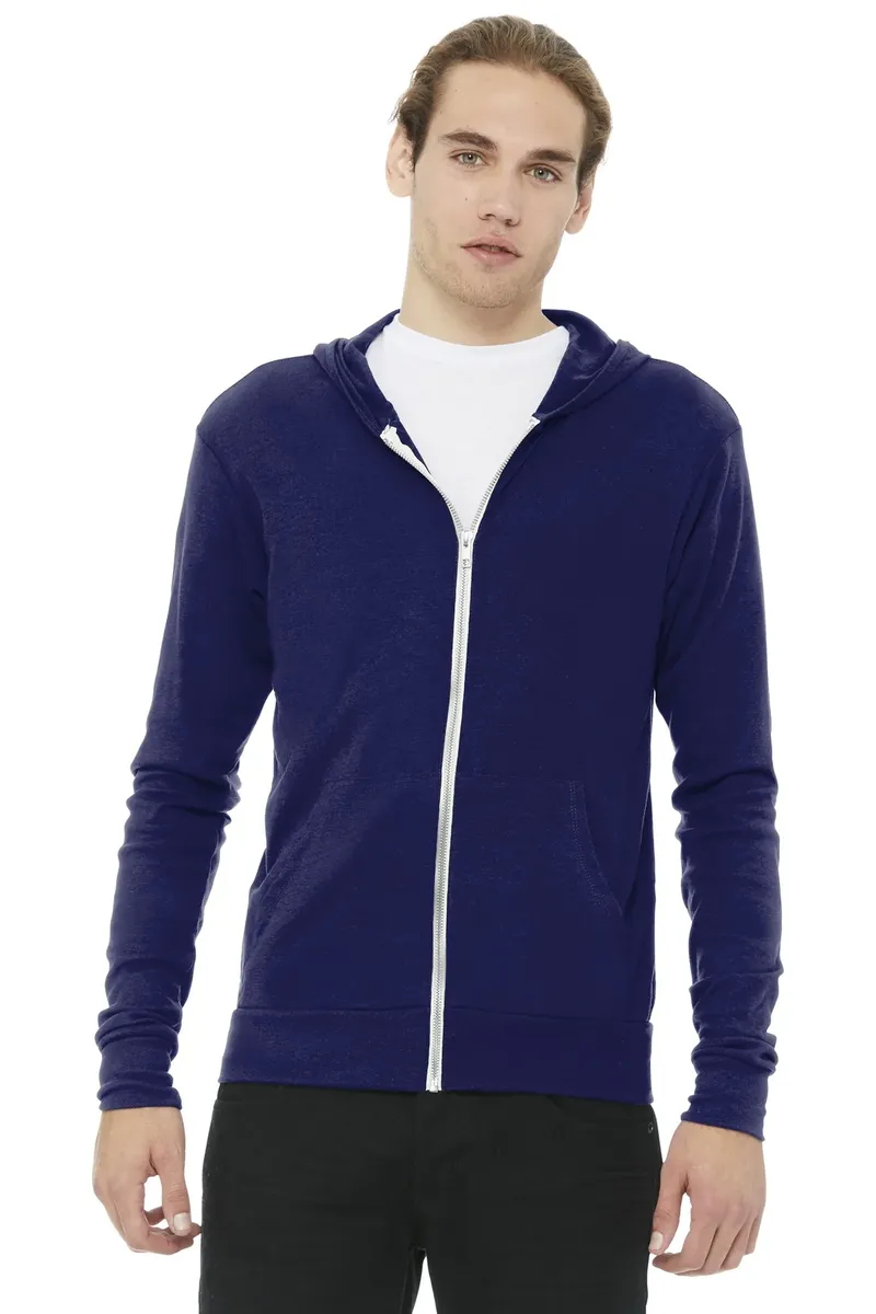 BELLA+CANVAS ® Unisex Triblend Full-Zip Lightweight Hoodie. BC3939 - additional view 4