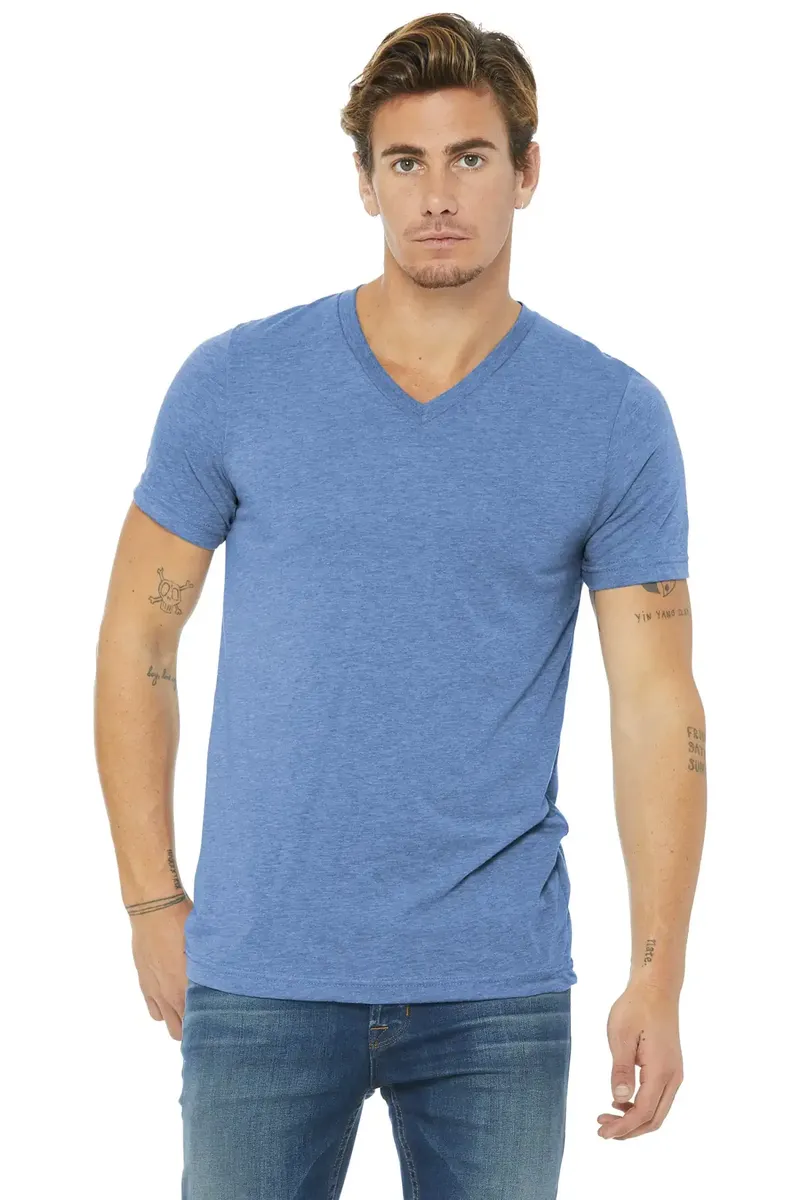 BELLA+CANVAS ® Unisex Triblend Short Sleeve V-Neck Te. BC3415 - additional view 1