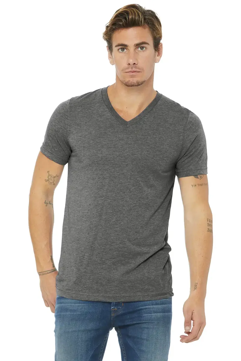 BELLA+CANVAS ® Unisex Triblend Short Sleeve V-Neck Te. BC3415 - additional view 5