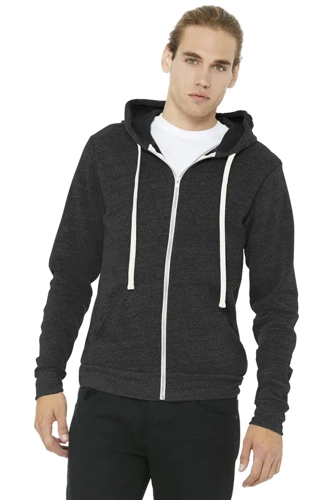 BELLA+CANVAS ® Unisex Triblend Sponge Fleece Full-Zip Hoodie. BC3909 - additional view 2