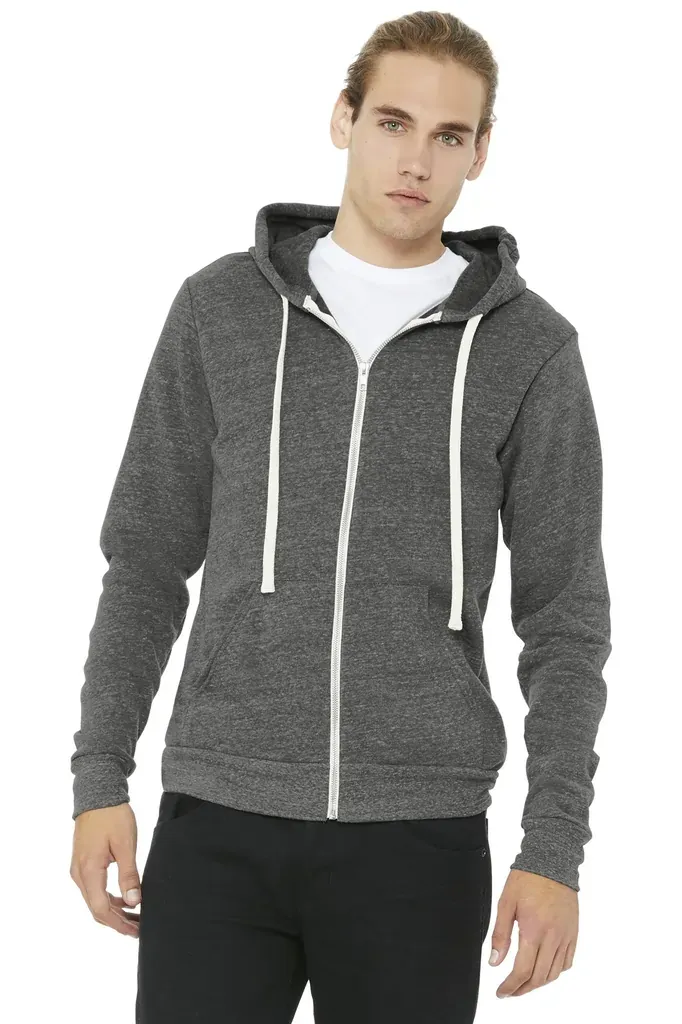 BELLA+CANVAS ® Unisex Triblend Sponge Fleece Full-Zip Hoodie. BC3909