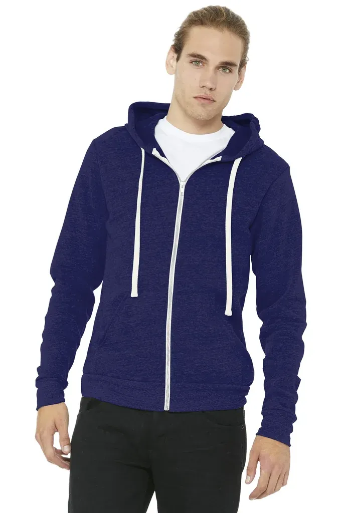 BELLA+CANVAS ® Unisex Triblend Sponge Fleece Full-Zip Hoodie. BC3909 - additional view 3