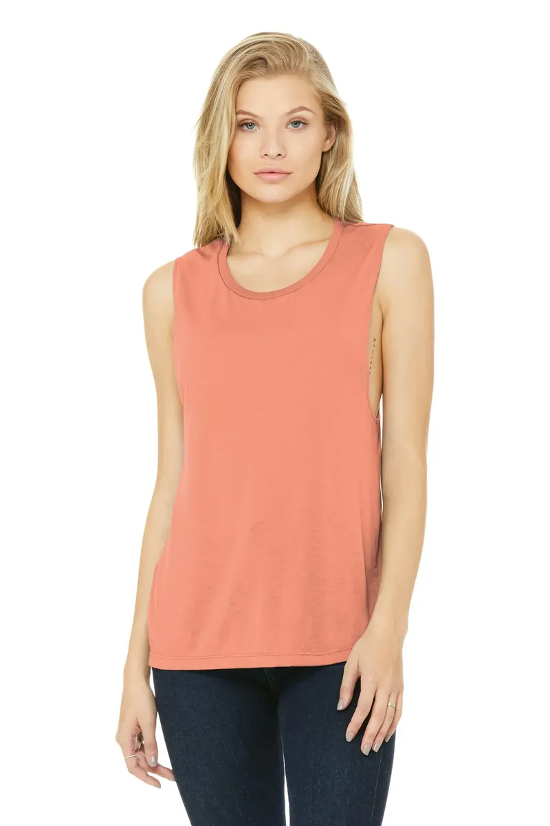 BELLA+CANVAS ® Women's Flowy Scoop Muscle Tank. BC8803 - additional view 8