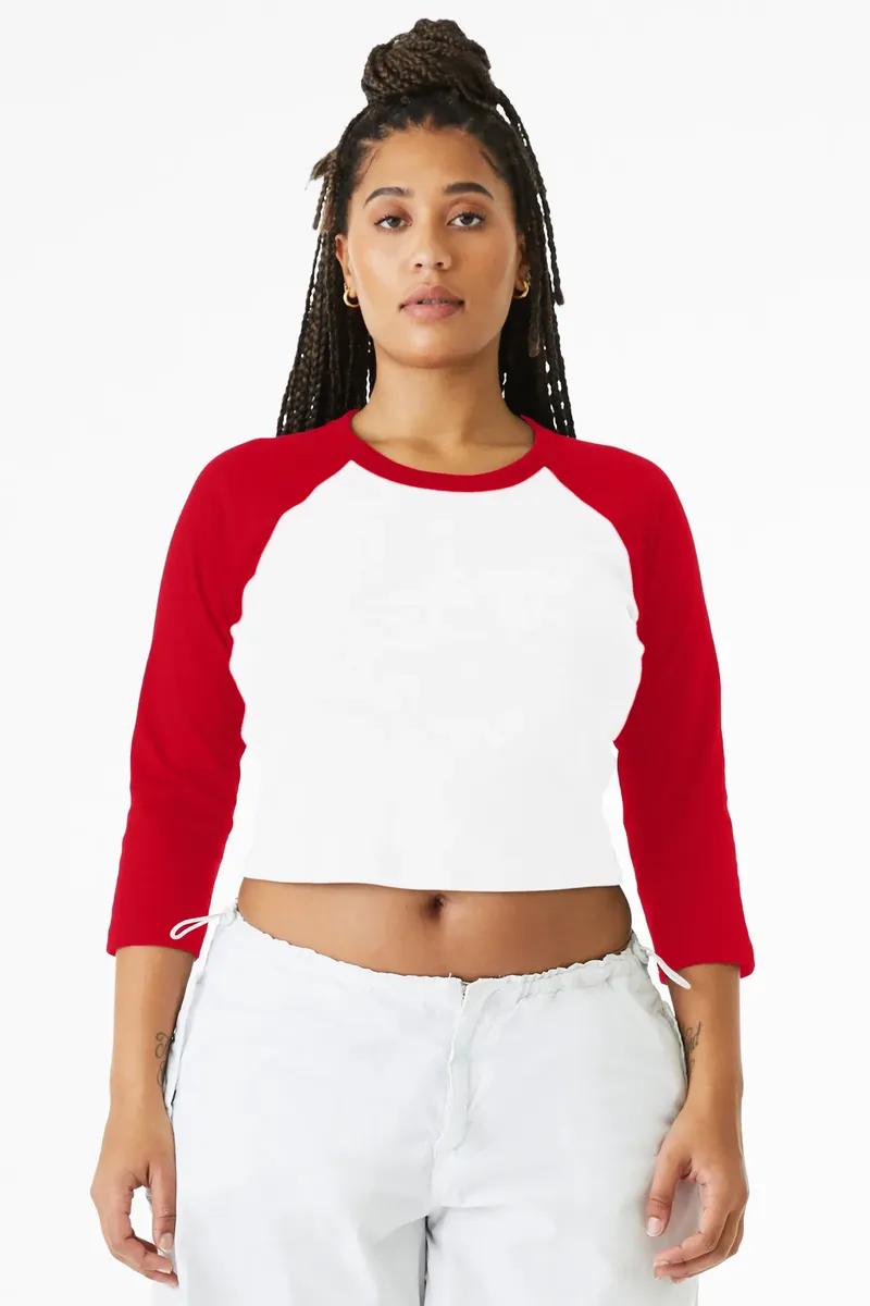 BELLA+CANVAS® Women's Micro Rib 3/4 Raglan Baby Tee BC1200 - additional view 4