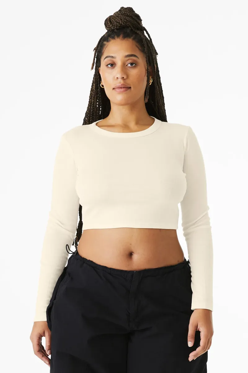 BELLA+CANVAS® Women's Micro Rib Long Sleeve Baby Tee BC1501 - additional view 1