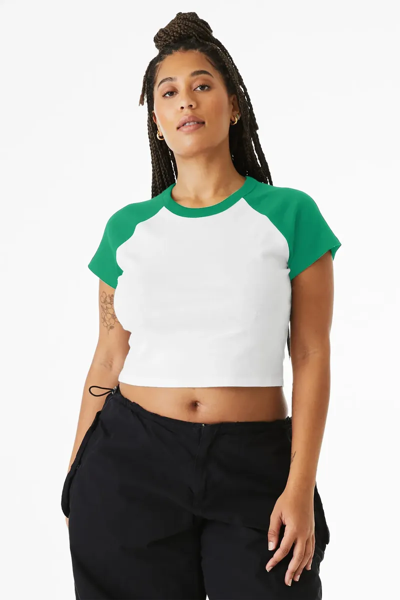 BELLA+CANVAS® Women's Micro Rib Raglan Baby Tee BC1201 - additional view 2