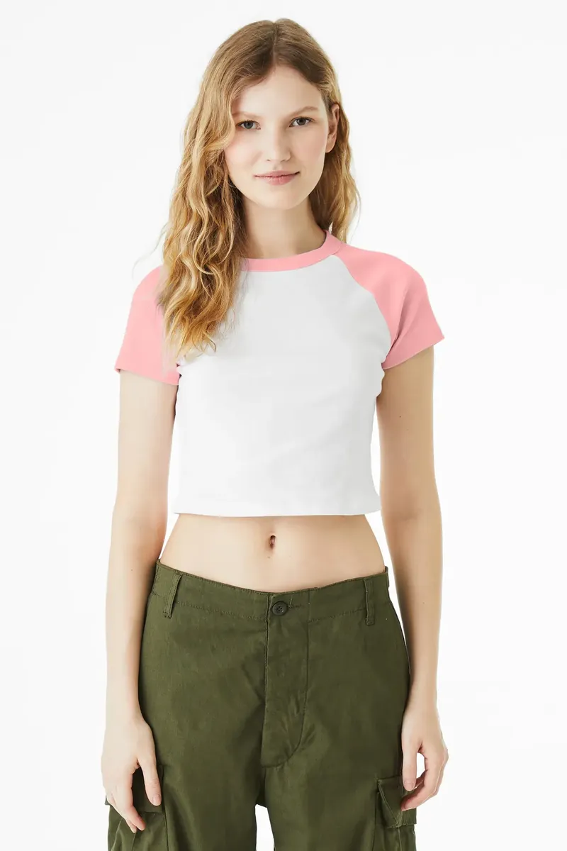 BELLA+CANVAS® Women's Micro Rib Raglan Baby Tee BC1201 - additional view 6