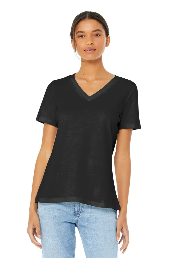 BELLA+CANVAS ® Women's Relaxed Jersey Short Sleeve V-Neck Tee. BC6405 - additional view 2