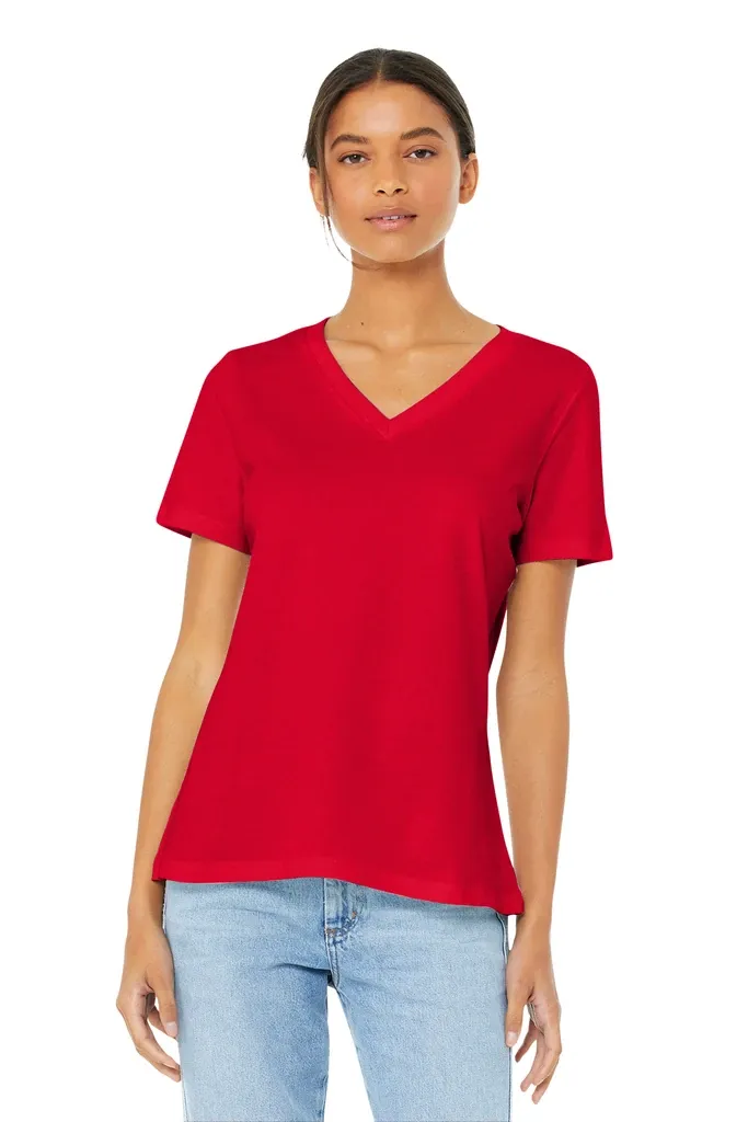 BELLA+CANVAS ® Women's Relaxed Jersey Short Sleeve V-Neck Tee. BC6405 - additional view 7