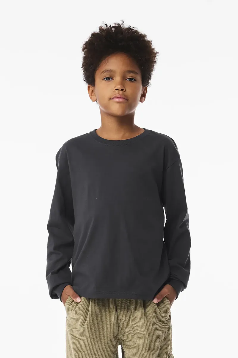 BELLA+CANVAS® Youth 6-Ounce Heavyweight Long Sleeve Tee BC3511Y - additional view 4