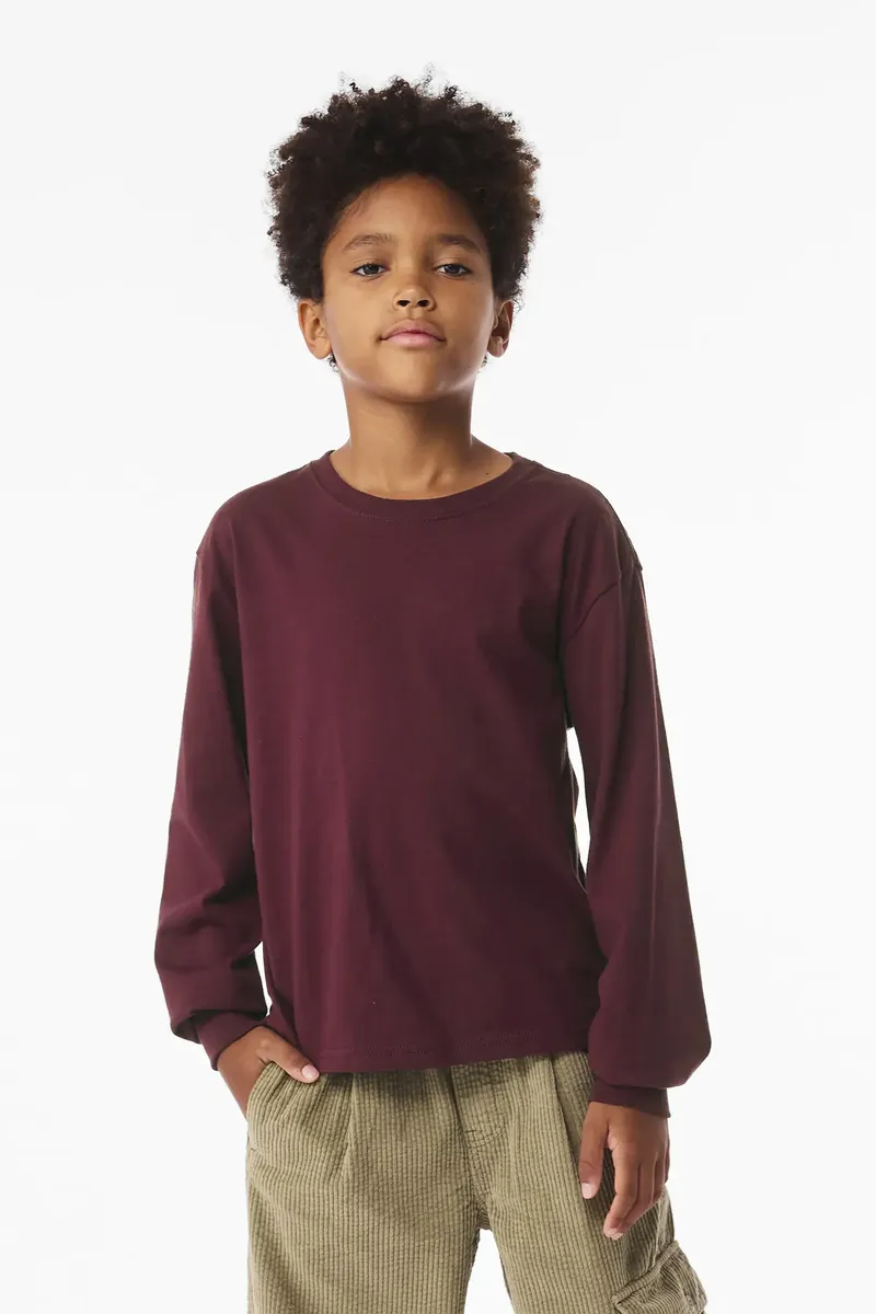 BELLA+CANVAS® Youth 6-Ounce Heavyweight Long Sleeve Tee BC3511Y - additional view 2