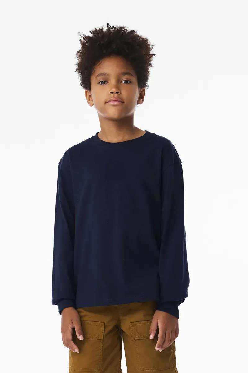 BELLA+CANVAS® Youth 6-Ounce Heavyweight Long Sleeve Tee BC3511Y - additional view 6