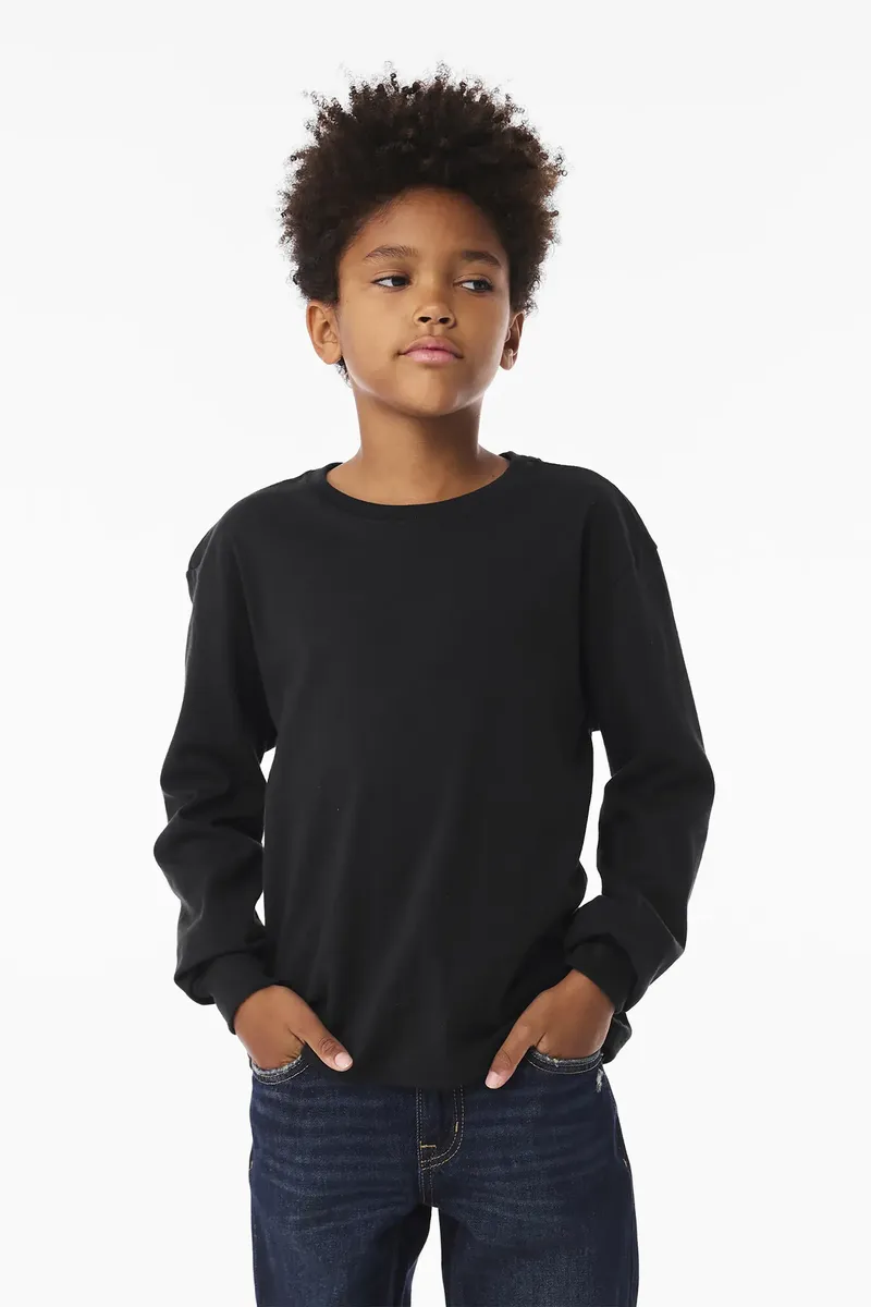 BELLA+CANVAS® Youth 6-Ounce Heavyweight Long Sleeve Tee BC3511Y - additional view 3