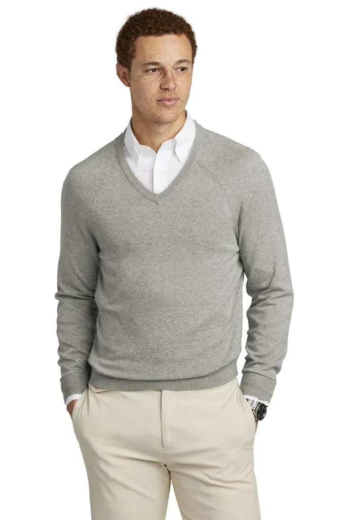 Brooks Brothers® Cotton Stretch V-Neck Sweater BB18400 - additional view 2