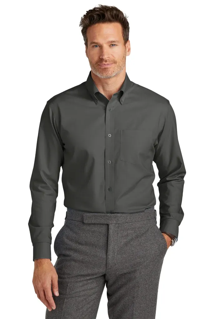 Brooks Brothers® Tall Wrinkle-Free Stretch Nailhead Shirt TBB18002 - additional view 3