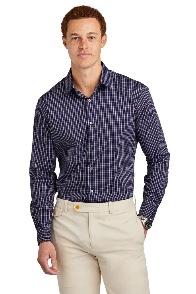 Brooks Brothers® Tech Stretch Patterned Shirt BB18006 - additional view 3