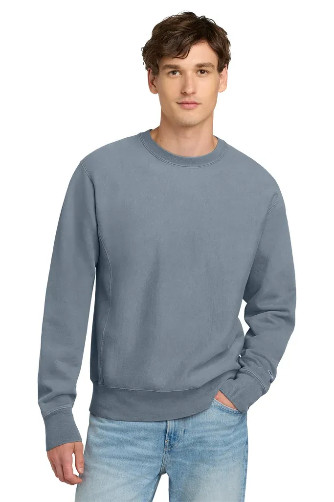Champion ® Reverse Weave ® Garment-Dyed Crewneck Sweatshirt. GDS149 - additional view 3
