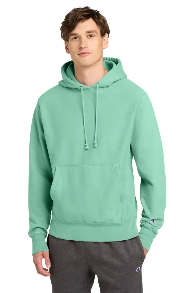 Champion ® Reverse Weave ® Garment-Dyed Hooded Sweatshirt. GDS101 - additional view 5
