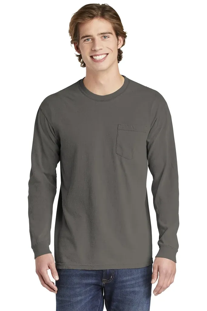 COMFORT COLORS ® Heavyweight Ring Spun Long Sleeve Pocket Tee. 4410 - additional view 9