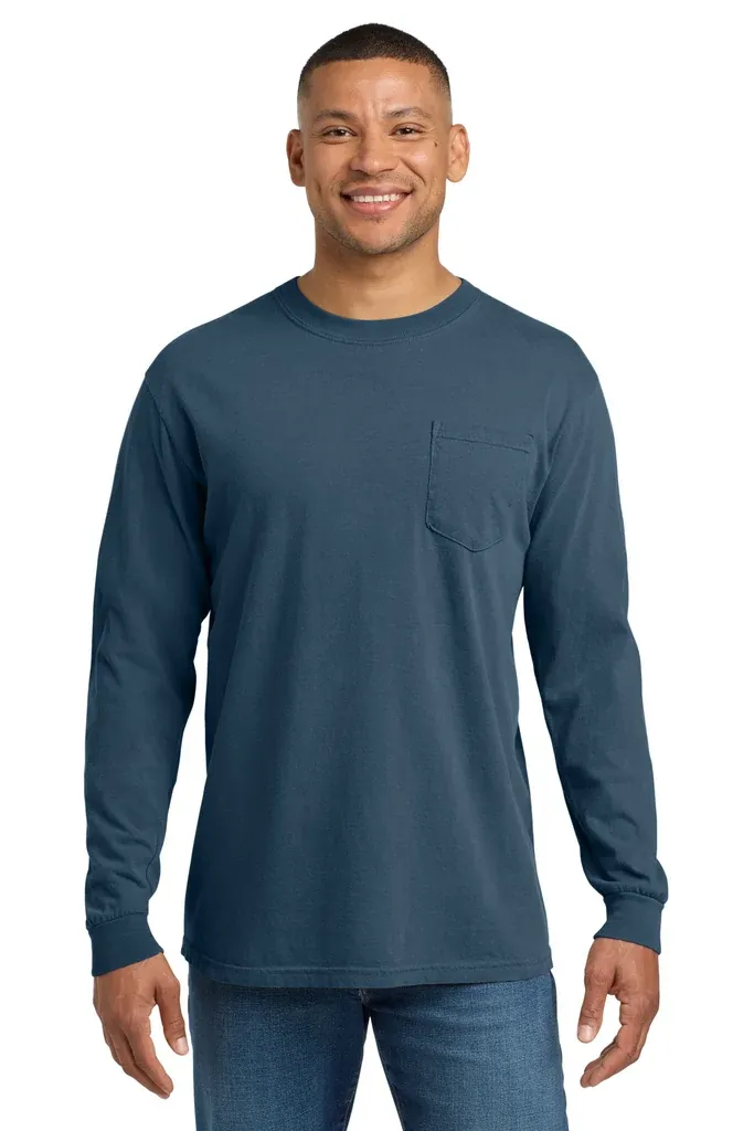 COMFORT COLORS ® Heavyweight Ring Spun Long Sleeve Pocket Tee. 4410 - additional view 22