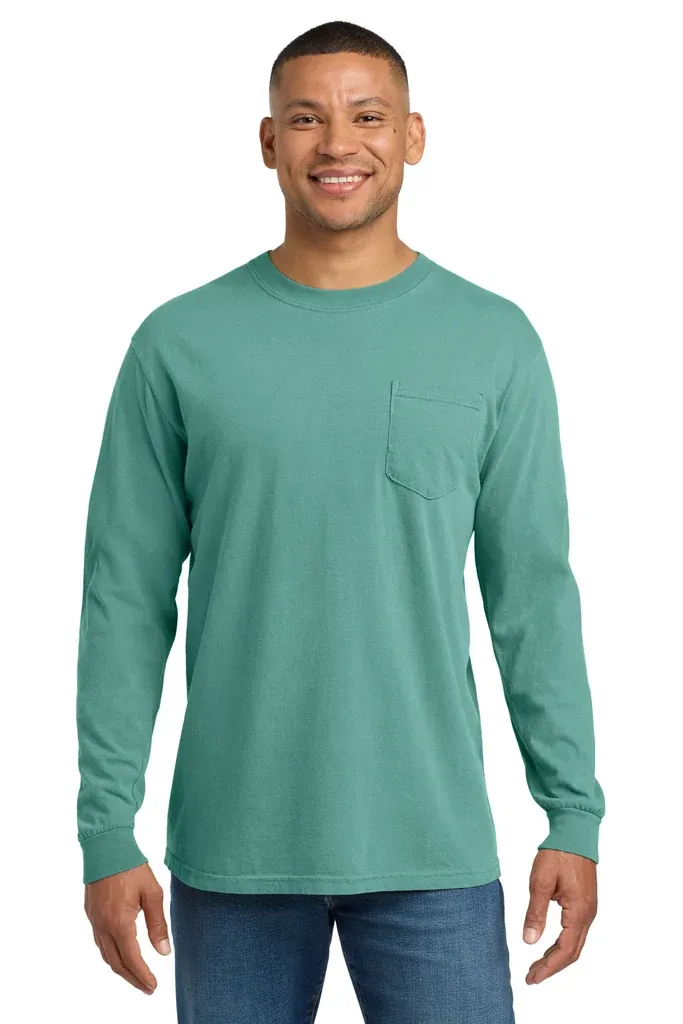 COMFORT COLORS ® Heavyweight Ring Spun Long Sleeve Pocket Tee. 4410 - additional view 2
