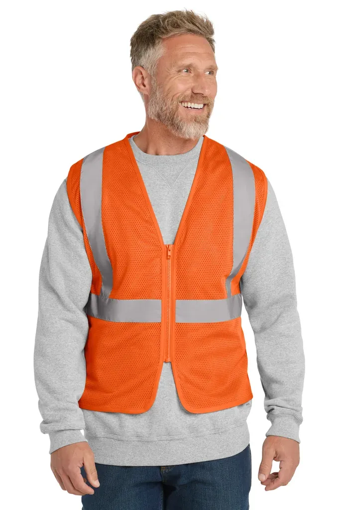 CornerStone ® ANSI 107 Class 2 Economy Mesh Zippered Vest. CSV101 - additional view 1