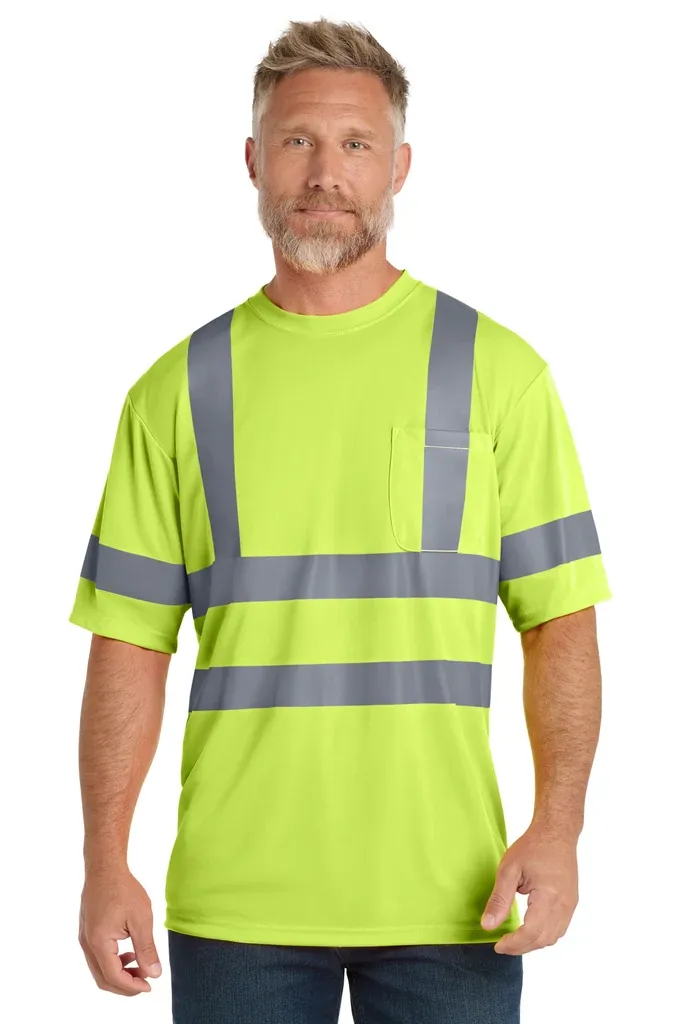 CornerStone® - ANSI 107 Class 3 Short Sleeve Snag-Resistant Reflective T-Shirt. CS408 - additional view 1