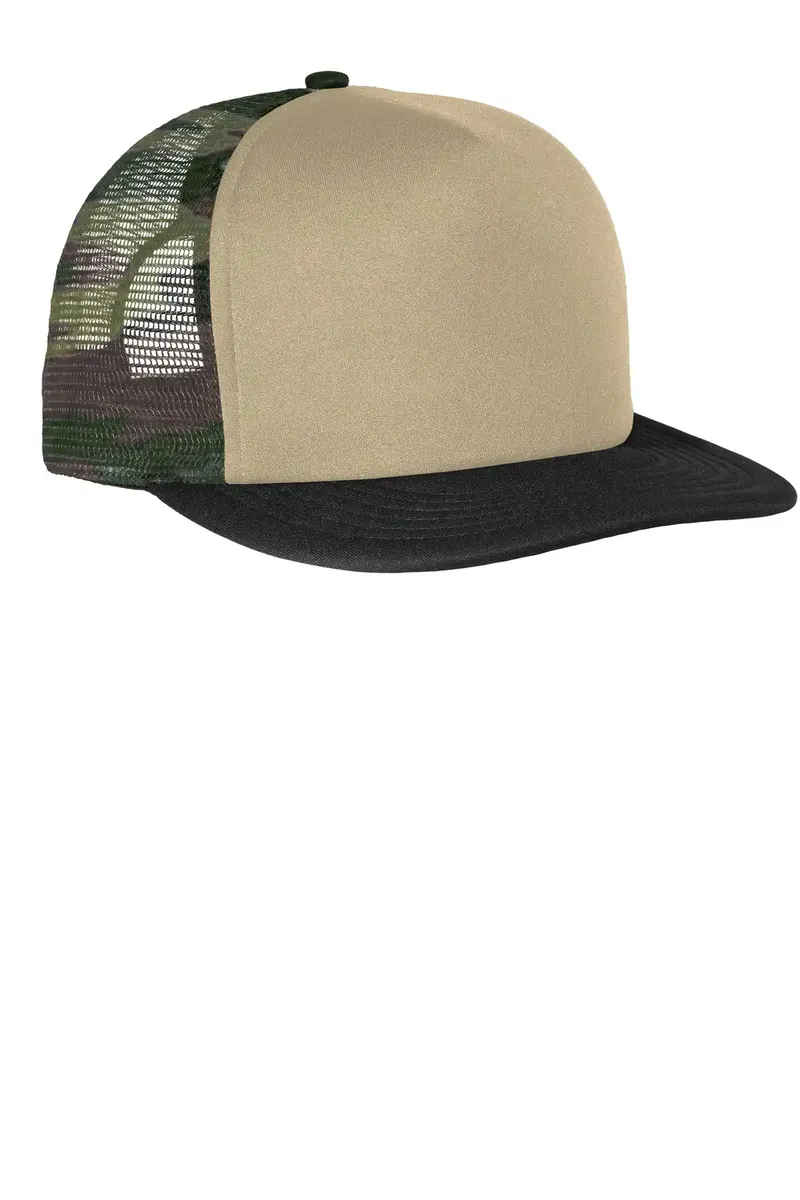 District® Flat Bill Snapback Trucker Cap. DT624 - additional view 2