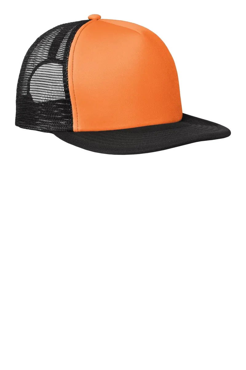 District® Flat Bill Snapback Trucker Cap. DT624 - additional view 3