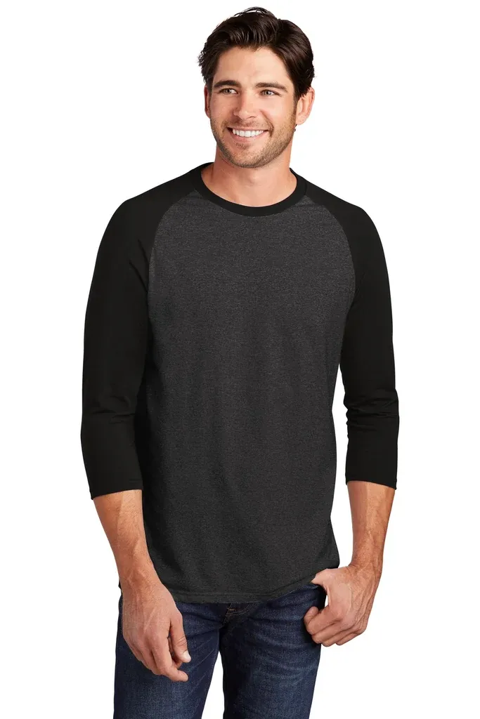 District ® Perfect Tri® 3/4-Sleeve Raglan. DM136 - additional view 5
