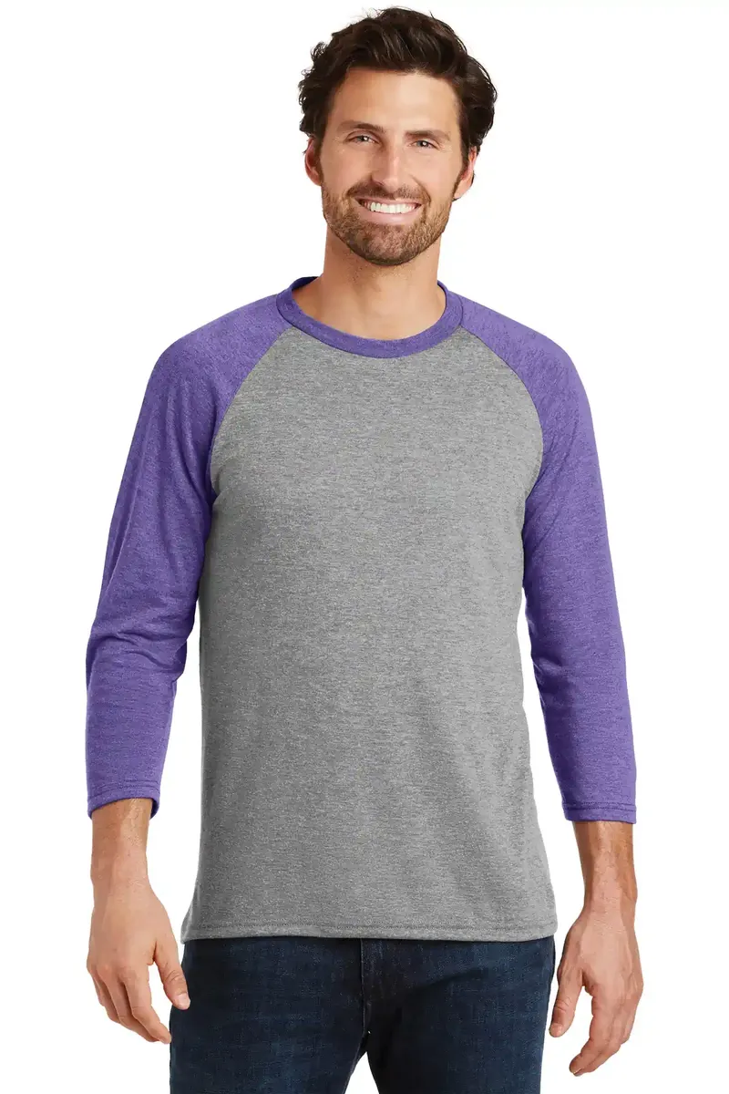 District ® Perfect Tri® 3/4-Sleeve Raglan. DM136 - additional view 2