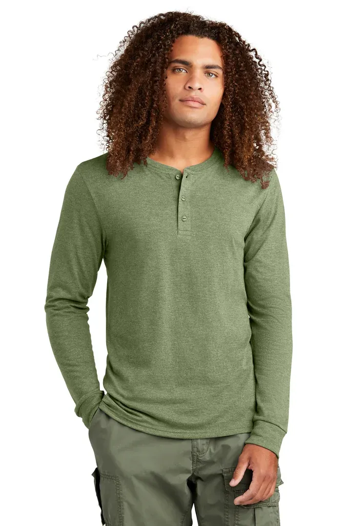 District® Perfect Tri® Long Sleeve Henley DT145 - additional view 4