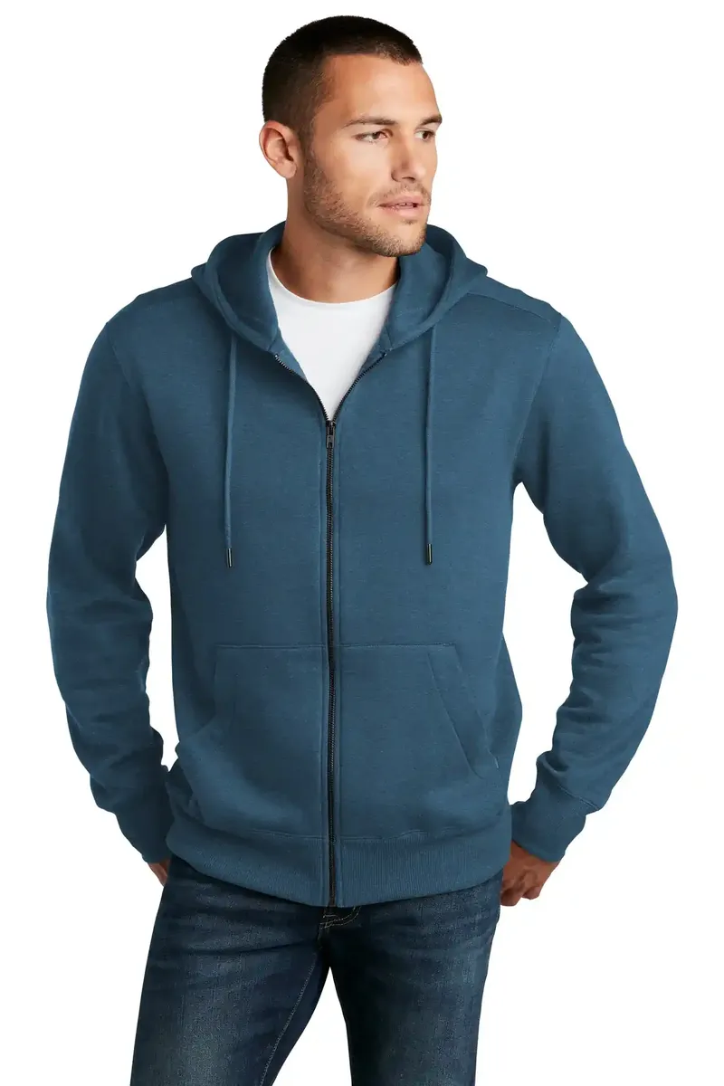 District ® Perfect Weight ® Fleece Full-Zip Hoodie DT1103 - additional view 3