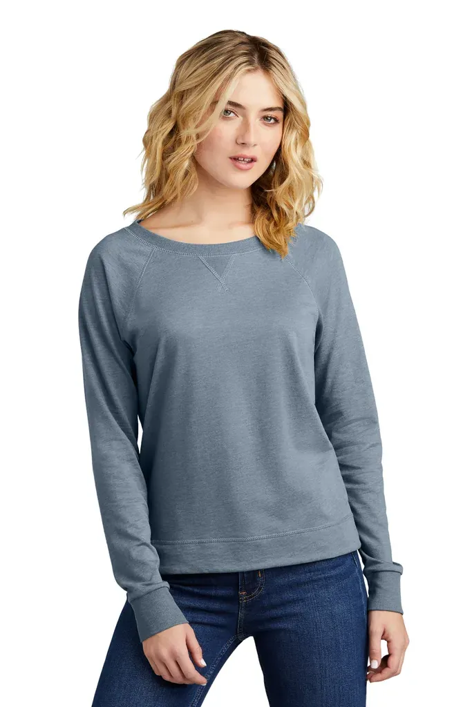 District® Women's Featherweight French Terry Long Sleeve Crewneck DT672 - additional view 5