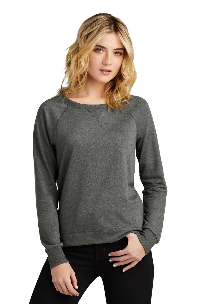 District® Women's Featherweight French Terry Long Sleeve Crewneck DT672 - additional view 2